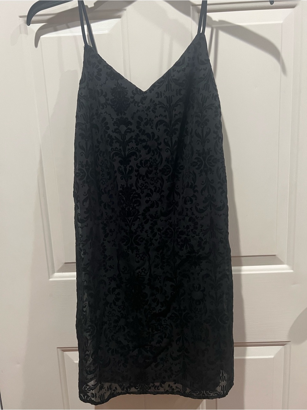 love FIRE Black Velvet Burnout Dress